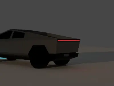 Tesla Cybertruck Low poly version Low-poly 3D model