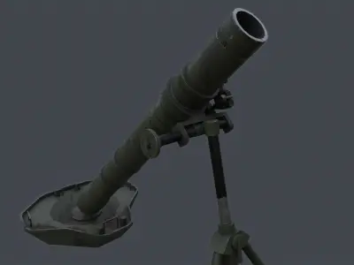 PBP-172 120mm mortar china PLA Low-poly 3D model