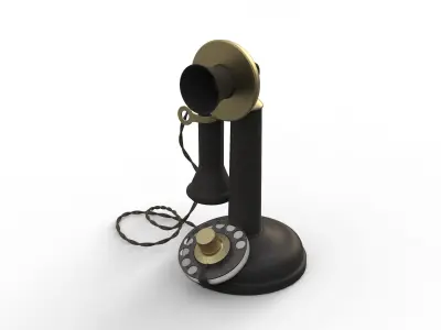 antique ancient table phone 3D model