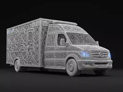 3D Ambulance Emergency Model 3D print model