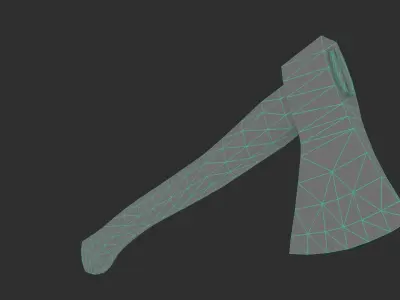 Old dirty Axe Low-poly 3D model