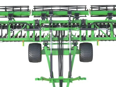 John Deere HSD Agricultural Tillage Low-poly 3D model