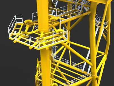 Lean to platform Free 3D model