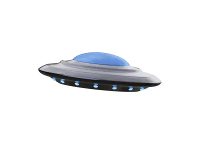 Stylized Cartoon UFO 3D model