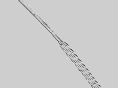 Japanese Style Knife Low-poly 3D model