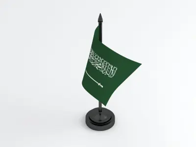Table Flag Saudi Arabia 3D model