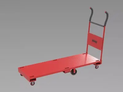 freight roughneck red Low-poly 3D model
