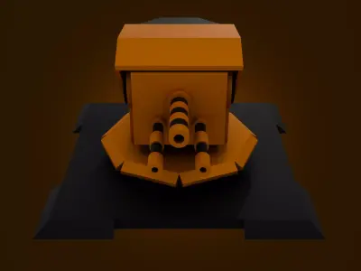Game Machine Gun Asset 3d Model 3D model