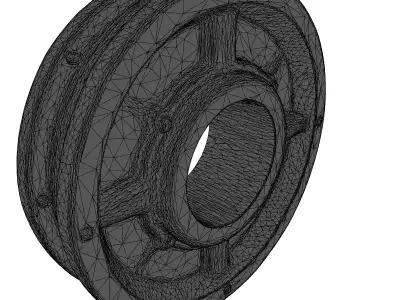 Aged Industrial Mechanical Part 3D model