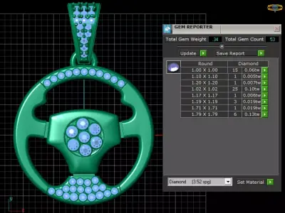 CAR STARRING PENDANT   3D print model