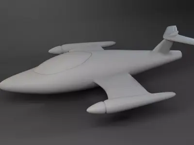 Wonder Woman Invisible Jet - Vehicle and 2 Seated Figures 3D print model