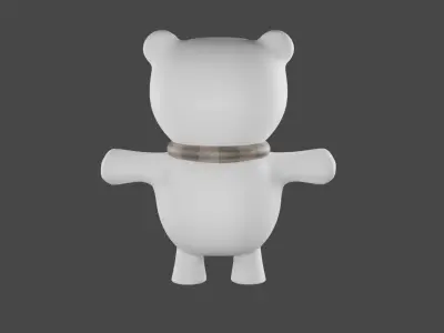 3D Character Teddy Bear Snow Bear 3D illustration 3D model
