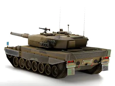 military tank Low-poly 3D model Low-poly