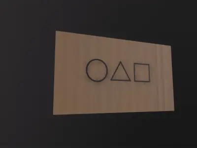 Squid Game Invitation Card 3D Model Low-poly 3D model