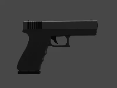 low poly gun Low-poly 3D model get