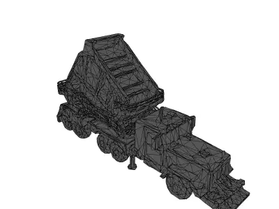 Heavy Duty Screening Truck 3D Model Low-poly 3D model