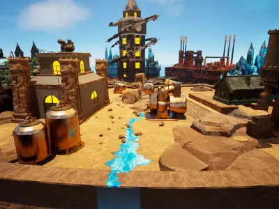 Chronos Terminus Game Environment UE FBX Low-poly 3D model