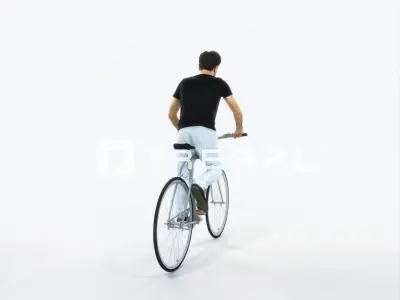 Flow 17B bicycle bike Casual Man Low-poly 3D model