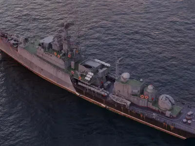 NATO code Grisha class corvette project 1124 Low-poly 3D model
