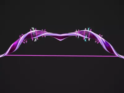Purple Warriors Bow Low-poly 3D model
