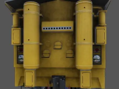 Industrial Locomotive NP1 with Motor Dupmcar Low-poly 3D model