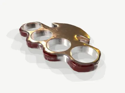 Metal Punch Ring Low Poly Low-poly 3D model