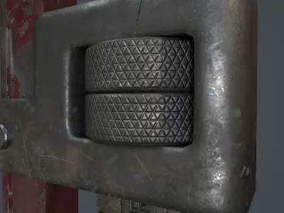Pipe Wrench Tool Low-poly 3D model