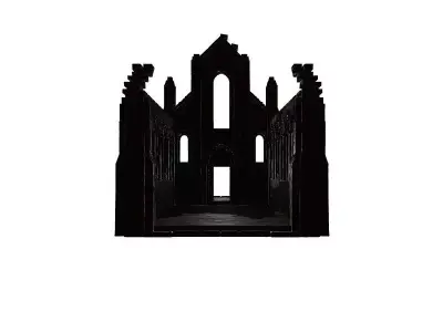 Abandoned Church 3D Printable Model 3D print model
