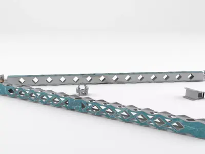 STEEL LADDER BAR 3D model