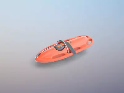 Lifeguard Rescue Buoy Low-poly 3D model