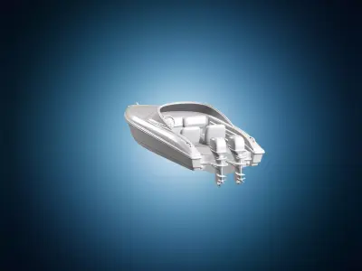 High-Speed Boat 3D Print Model 3D print model