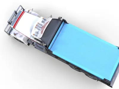 Superliner dump truck Low-poly 3D model