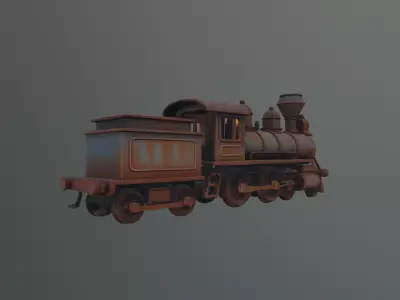 rusty train 3D model