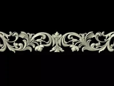 Central decor ornament for furniture 3D model 1160