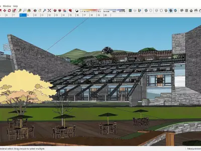 Sketchup Recreational Tourism building B10 3D model