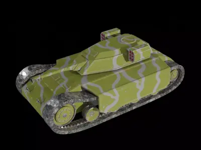 Scifi Tank Free low-poly 3D model