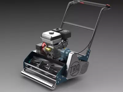 Reel Mower Concept Low-poly 3D model