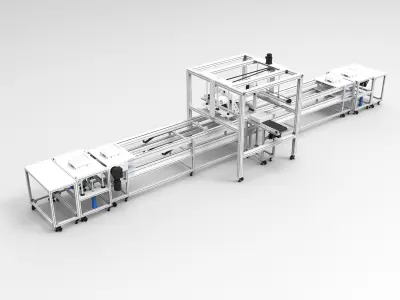 Battery pack welding line 3D model