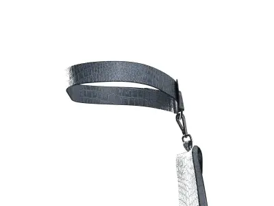 Blue Leather Pocket Belt 3D model