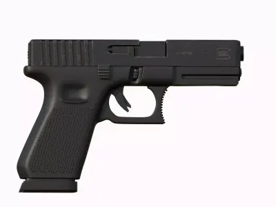 gun side arm glock Low-poly 3D model