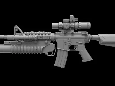 M4 M203 3D model