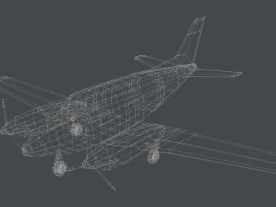 Prop Plane 1 Low-poly 3D model