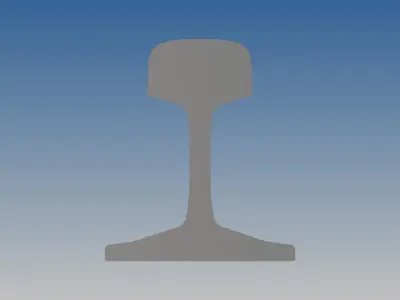 British Standard-EN13674 49E3 rail 3D model