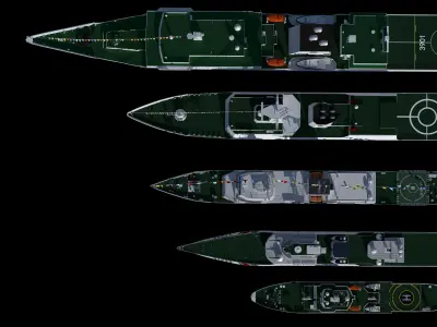 China Coast Guard Ship Package Download Law Enforcement Ship 3D model V1