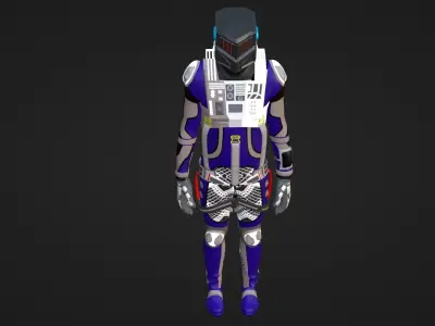 Robot Soldier - Assault Soldier Low-poly 3D model 32