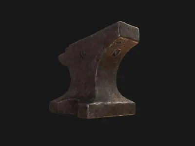 Worn Anvil Low-poly 3D model