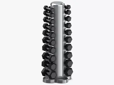 Dumbbell Rack 02 3D model