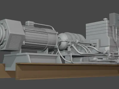 Old Rusted Machinery Device 3D model 3D model