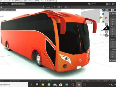 Yuma Diseno Autocar Coach Mercedez Benz Bus DiiNBUS  3D model