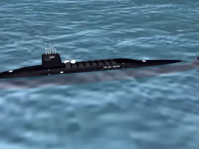 Ben Franklin Class USS Will Rogers SSBN-659 3D model